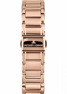 Женские часы Хронограф JACQUES LEMANS Venice Металлический браслет Камни Swarovski 1-2151I, Металлический браслет / розовый synthetic.ua - Фото 1
