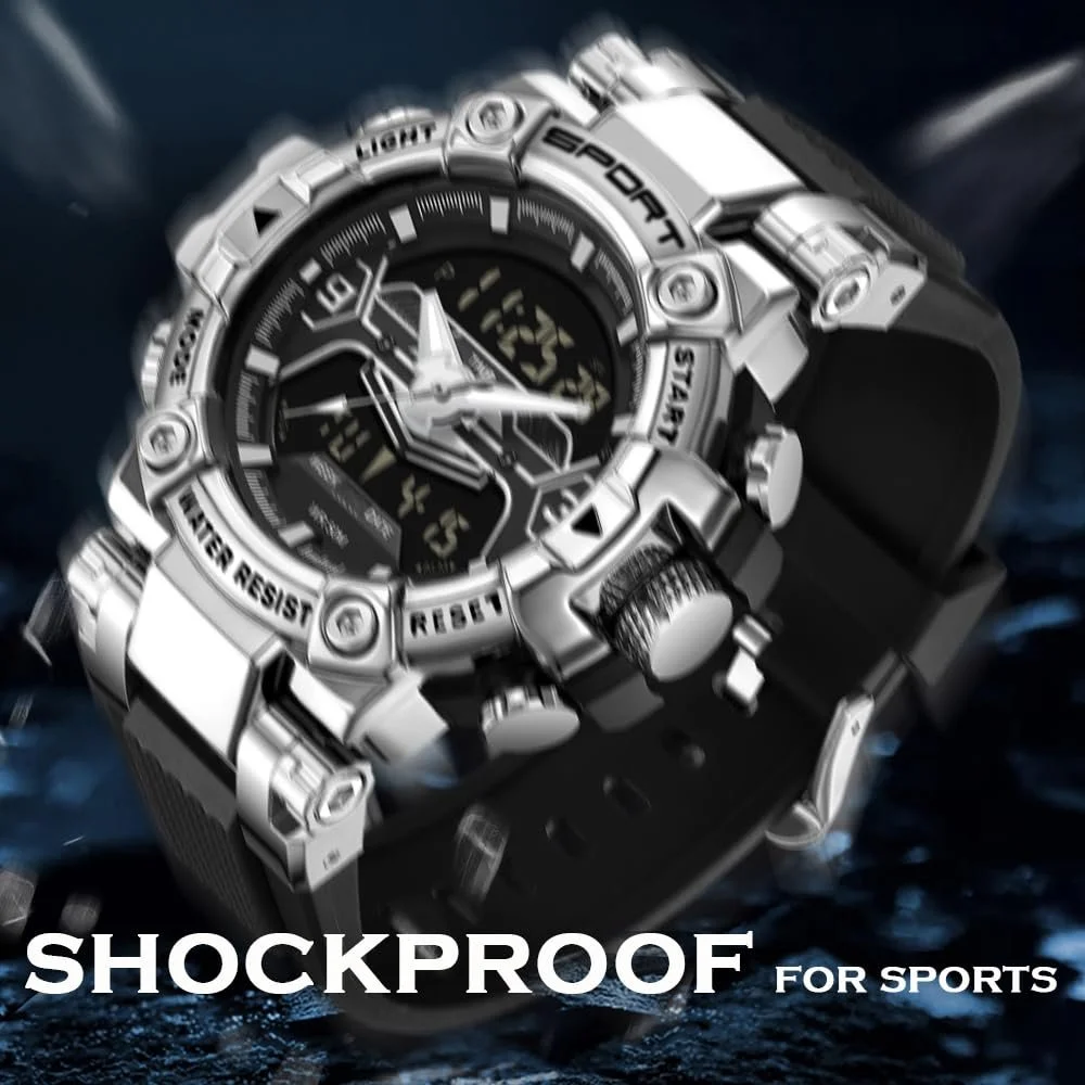 Спортивные Часы Findtime Мужские Военные Цифровые Водонепроницаемые Прочные с LED Подсветкой, Будильником, Секундомером, фото №5