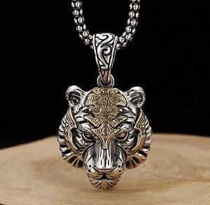 Модний сріблястий ланцюжок унісекс Тигр synthetic.ua - Фото 1