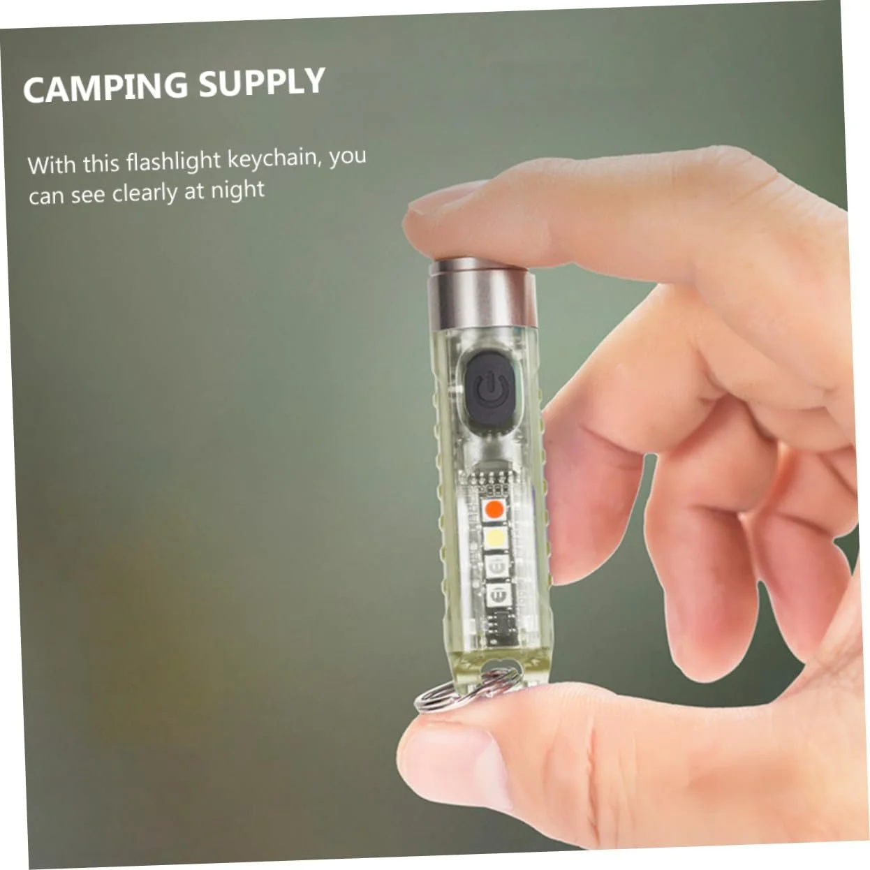 Ліхтарик-брелок LALAFINA LED Акумуляторний Міні USB Компактний Легкий Міцний PC і Нержавіюча Сталь Висока Яскравість для Кемпінгу, фото №5