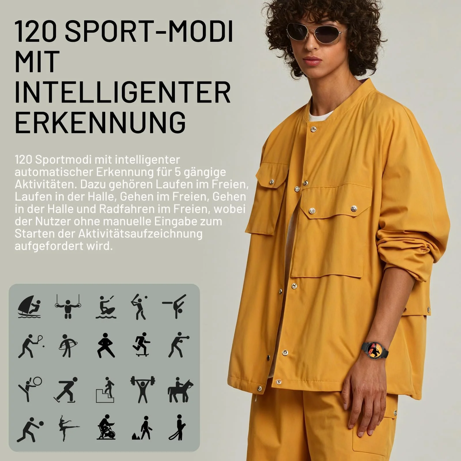 Смартгодинник Military Чоловічий, 1.43-дюймовий AMOLED-дисплей, фото №7