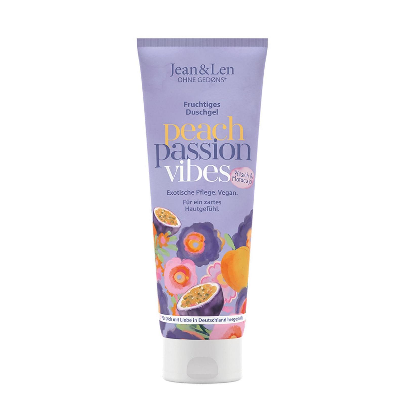 Гель для душу Jean & Len Fruity Peach & Passion Fruit веганський 250 мл, фото №1