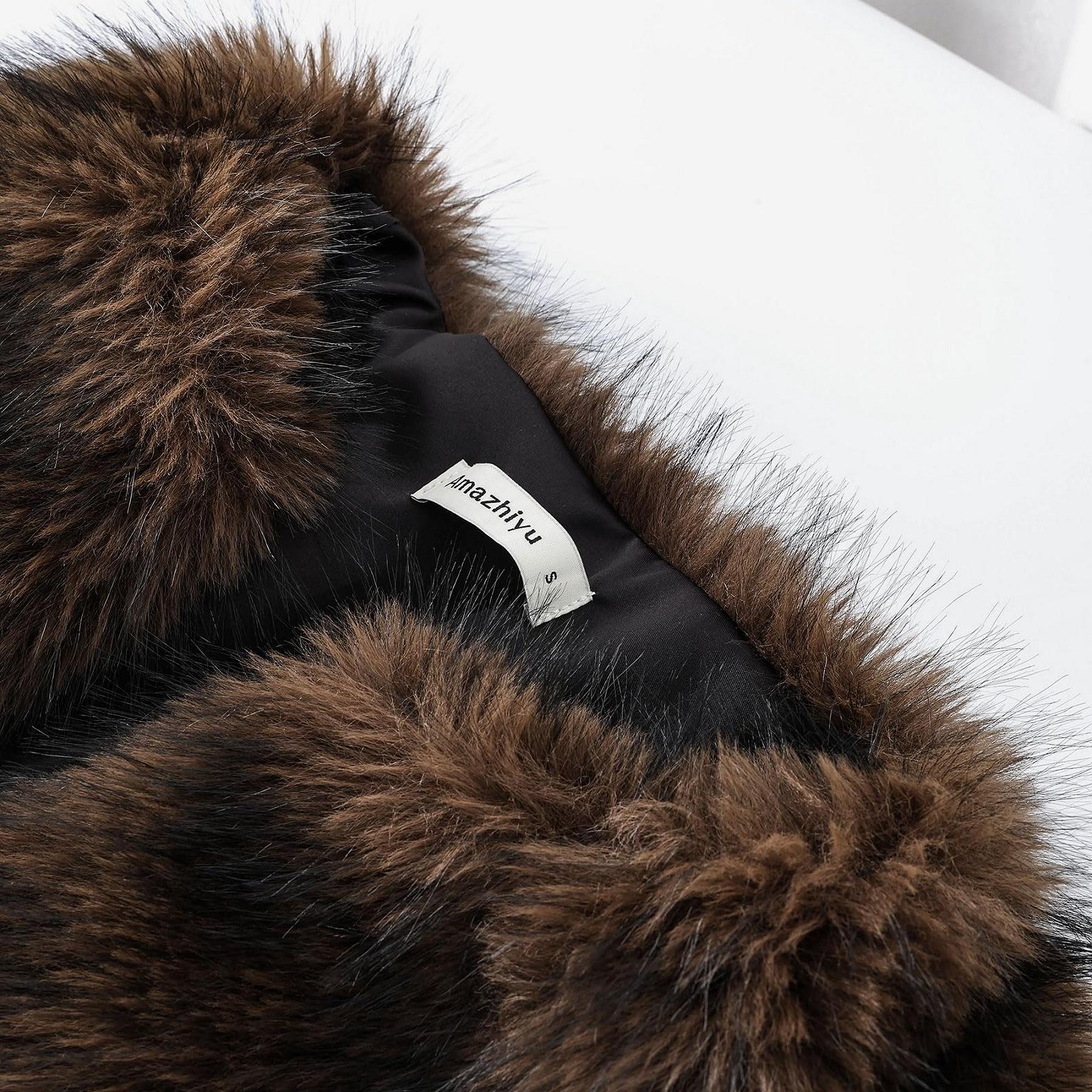 Шуба Amazhiyu Женская плюшевая куртка Короткая, фото №5