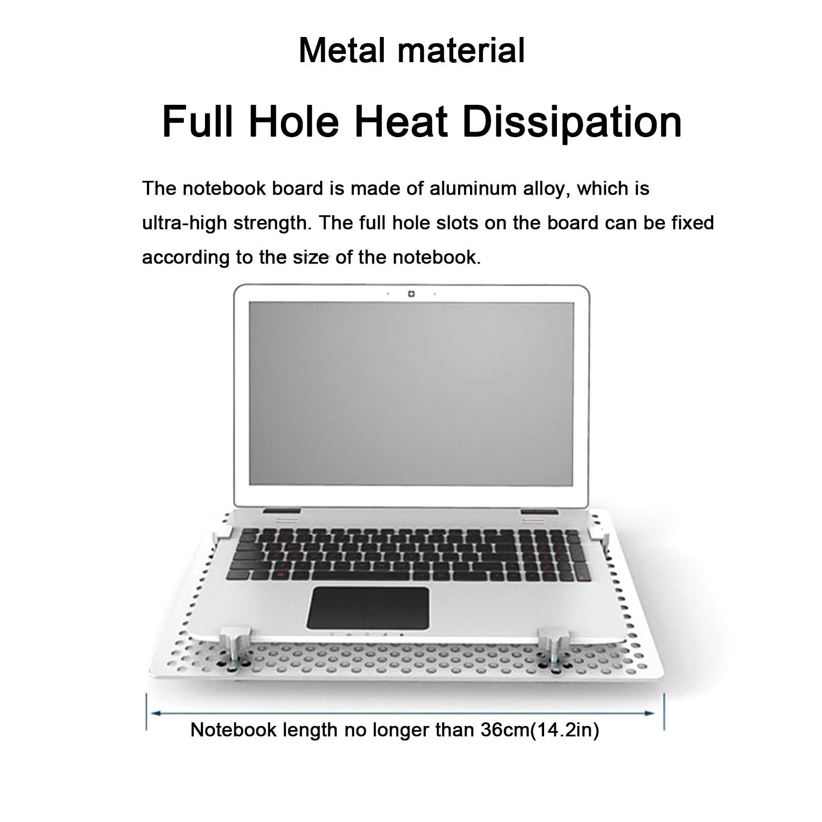 Підставка для ноутбука з підставкою для миші, 3-осьове обертання, платформа з охолоджуючими отворами з алюмінієвого сплаву, фото №2