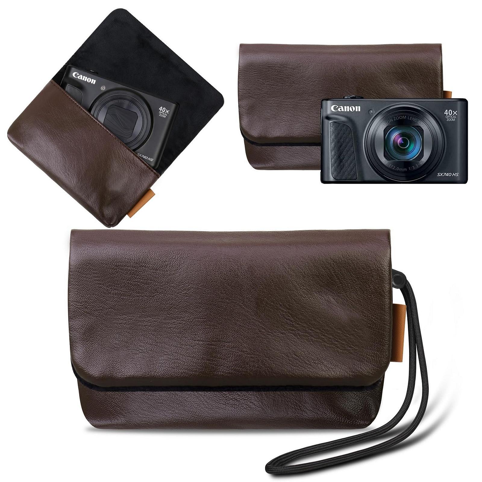 Чехол Lacdo Canon PowerShot SX740 / SX730 / SX720 / SX620 Мягкая кожа Коричневый, фото №1