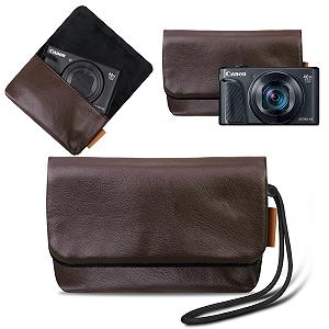 Чехол Lacdo Canon PowerShot SX740 / SX730 / SX720 / SX620 Мягкая кожа Коричневый - Фото 1