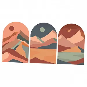 Наклейка на стіну VILLCASE Sun and Moon Bohemian Style Самоклеюча - Фото 1