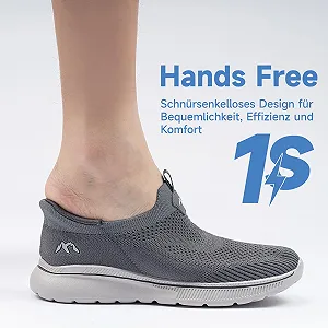 Кросівки Без Шнурків ODCKOI Легкі Дихаючі Спортивні Чоловічі Сірі synthetic.ua - Фото 1