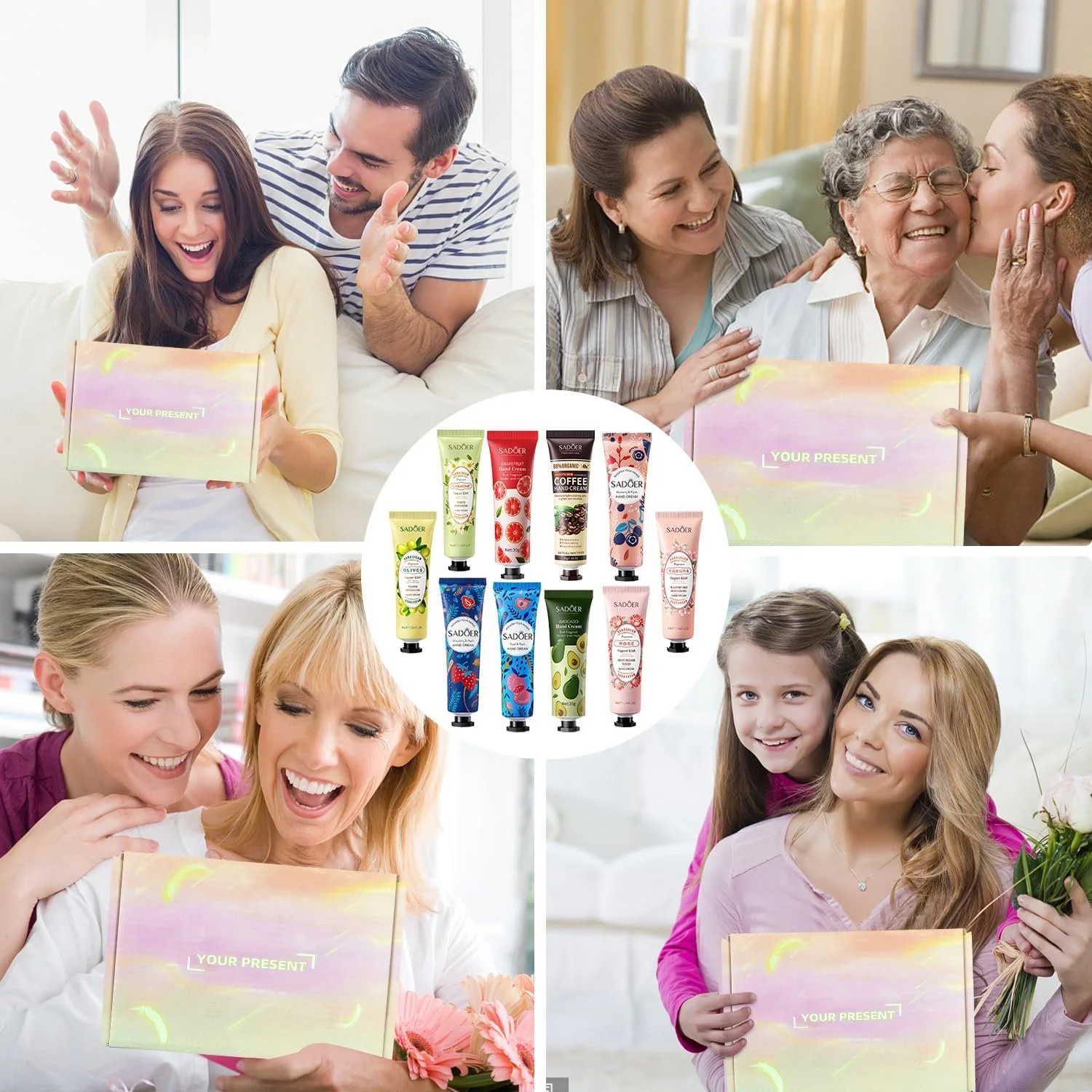 Крем для рук Набор Мини кремы для рук 10 x 30 г Фруктовый экстракт Ароматизированный крем для рук Увлажняющий крем для рук для шероховатой, поврежденной кожи, Нежный крем для ухода за сухими руками, Идеальный подарок для мужчин и женщин, фото №5