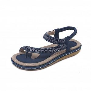 Купить Женские Летние Плоские Сандалии Женские Пляжные Голубой - Фото 1 Женские Летние Плоские Сандалии Женские Пляжные Голубой - Фото 1