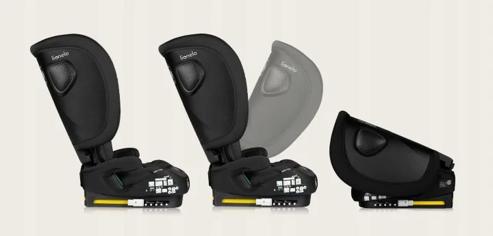 Автокрісло Lionelo Nelly / 76-150 см / ISOFIX / 9-36кг / Регулювання спинки / Чорне, фото №2