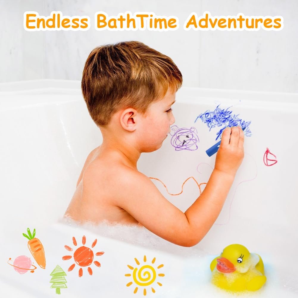 Набір крейд для ванни Aomig, 6 кольорів, змивні, фото №7