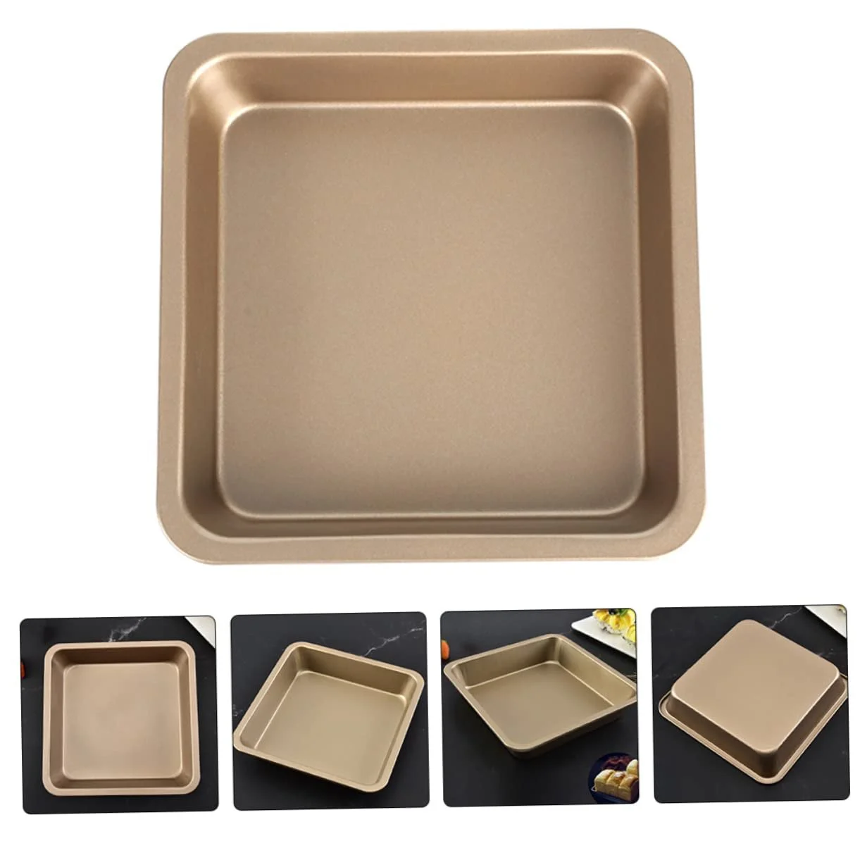 Квадратна форма для запікання GALPADA з вуглецевої сталі з антипригарним покриттям 7 дюймів (17,8 см), фото №8