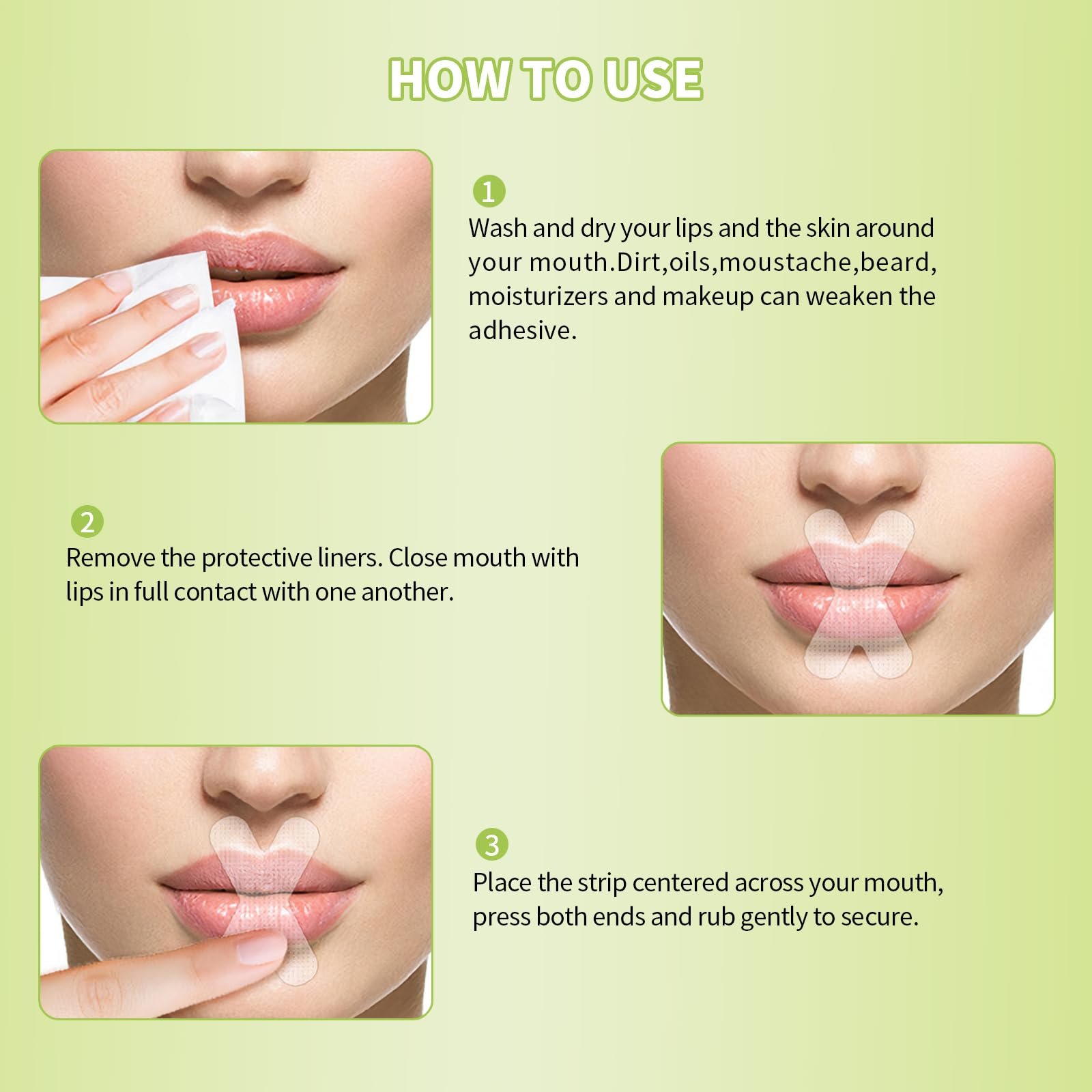 Смужки для рота Пачка з 120 шт для сну, Засоби від хропіння, фото №5