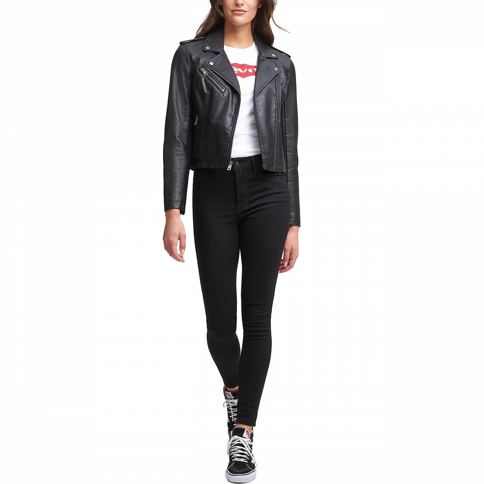 Куртка Levi's Жіноча Класична Асиметрична Мотоциклетна зі штучної шкіри (Стандартні та великі розміри), фото №5