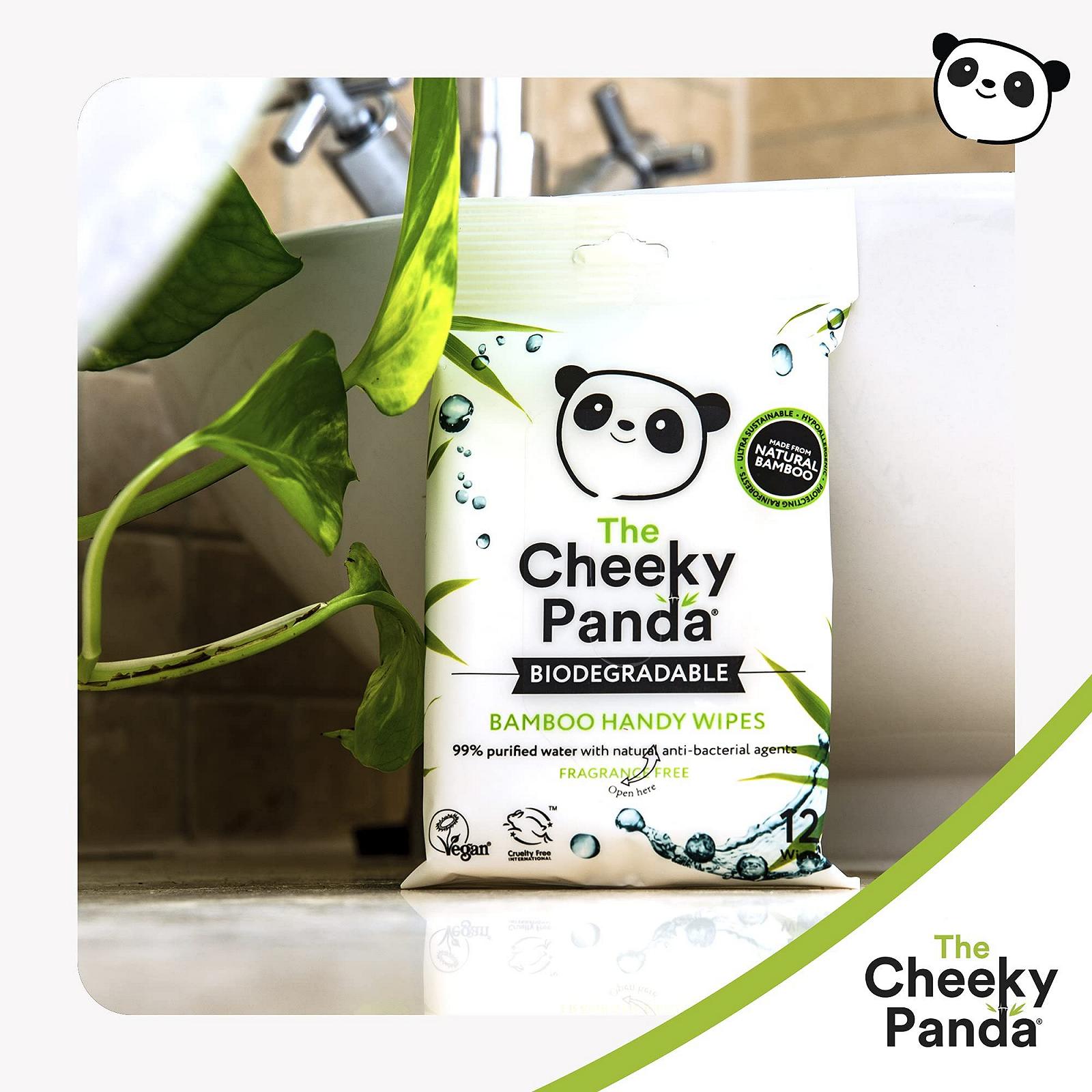 Влажные салфетки The Cheeky Panda Одноразовая упаковка Белые без запаха, фото №5