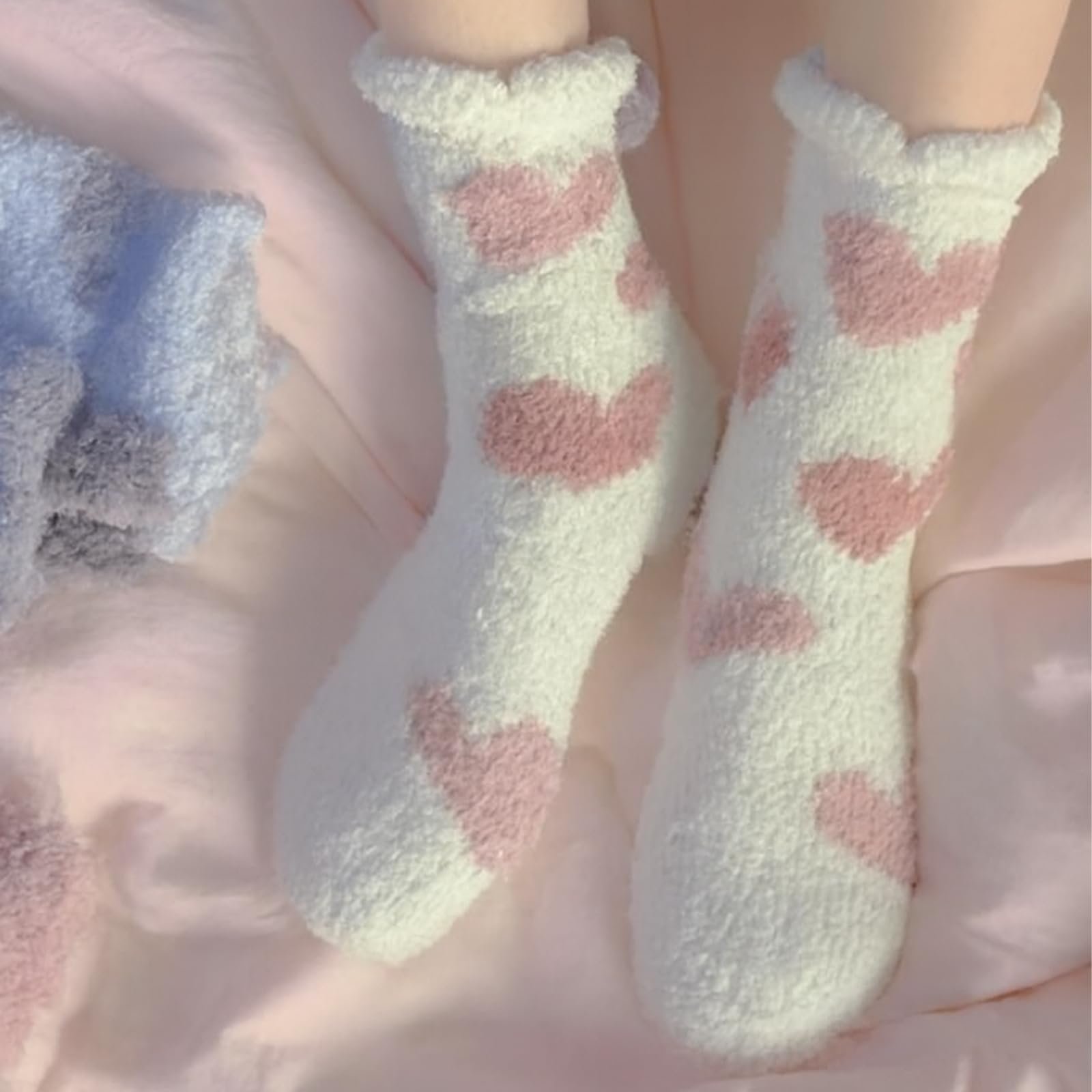 Носки Женские Cuddly 6 пар, Зимние Носки для Сна, Коралловые Пушистые Носки, Рождественские Носки Cuddly, Мягкие Носки, Рождественские Подарки для Женщин, для Дома или в качестве Подарка, фото №5