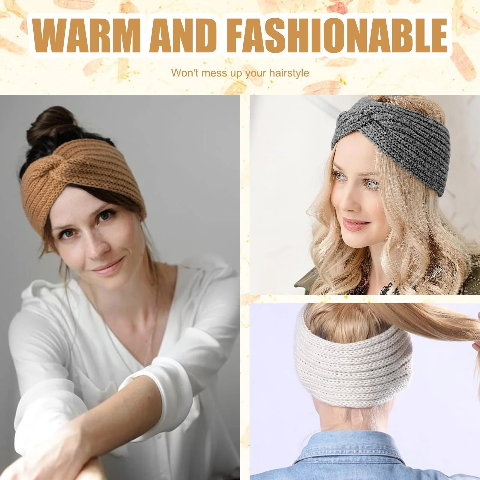 Набор зимних повязок для женщин., фото №4