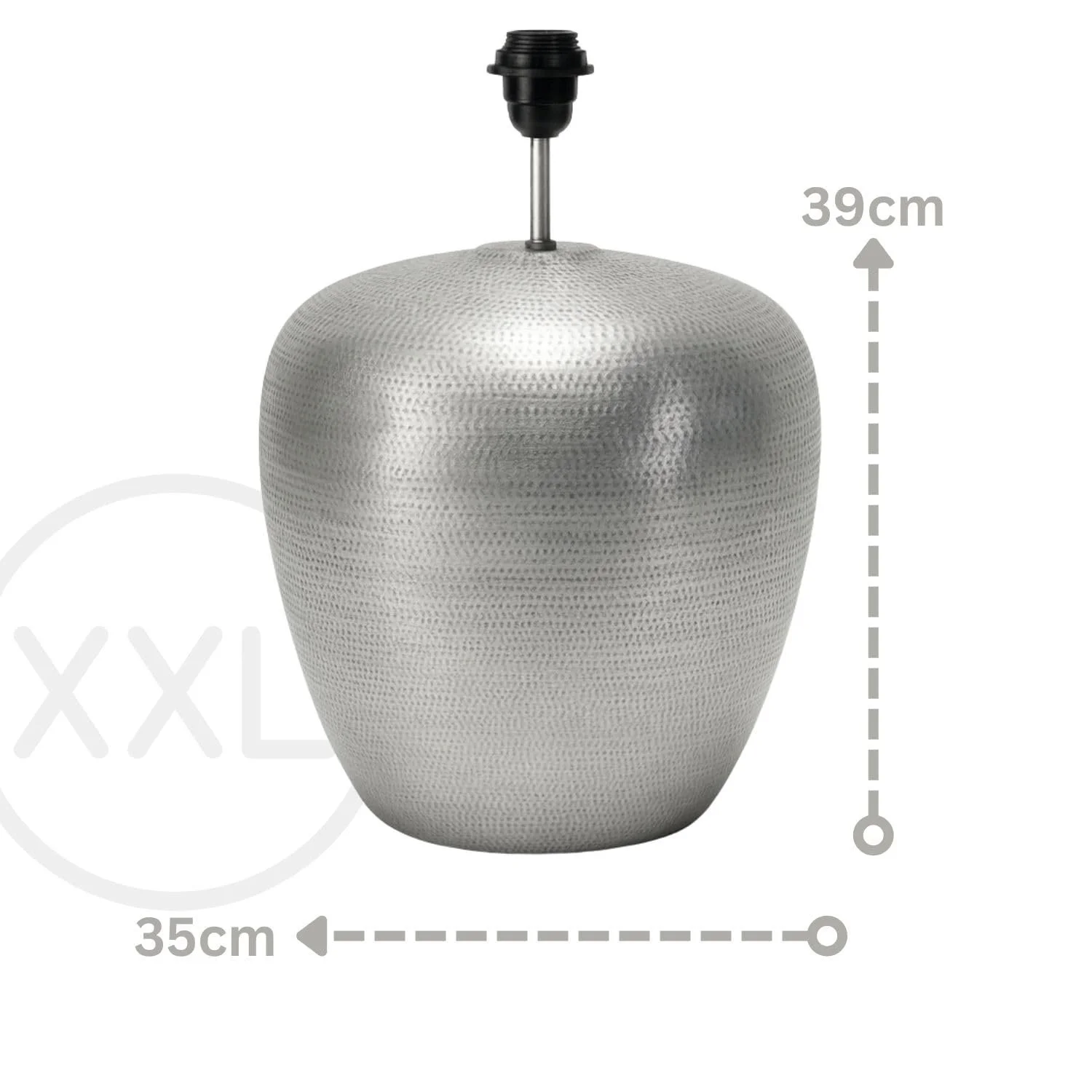 Настільна лампа Marrakech Camden XXL Vintage 39 см Boho Метал E27 Сріблястий, фото №3