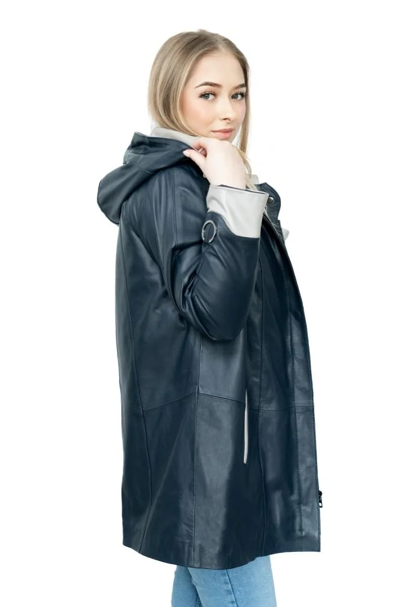 Кожаное пальто AMY Женское, фото №5