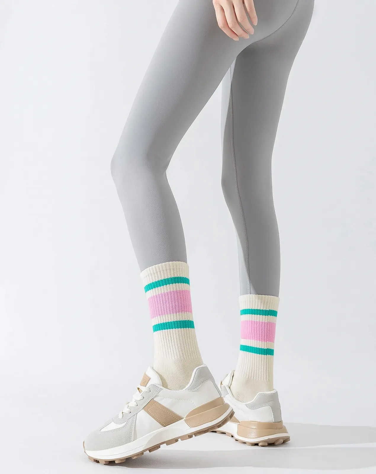 Шкарпетки Pilates для жінок, 3 пари, протиковзкі, фото №7