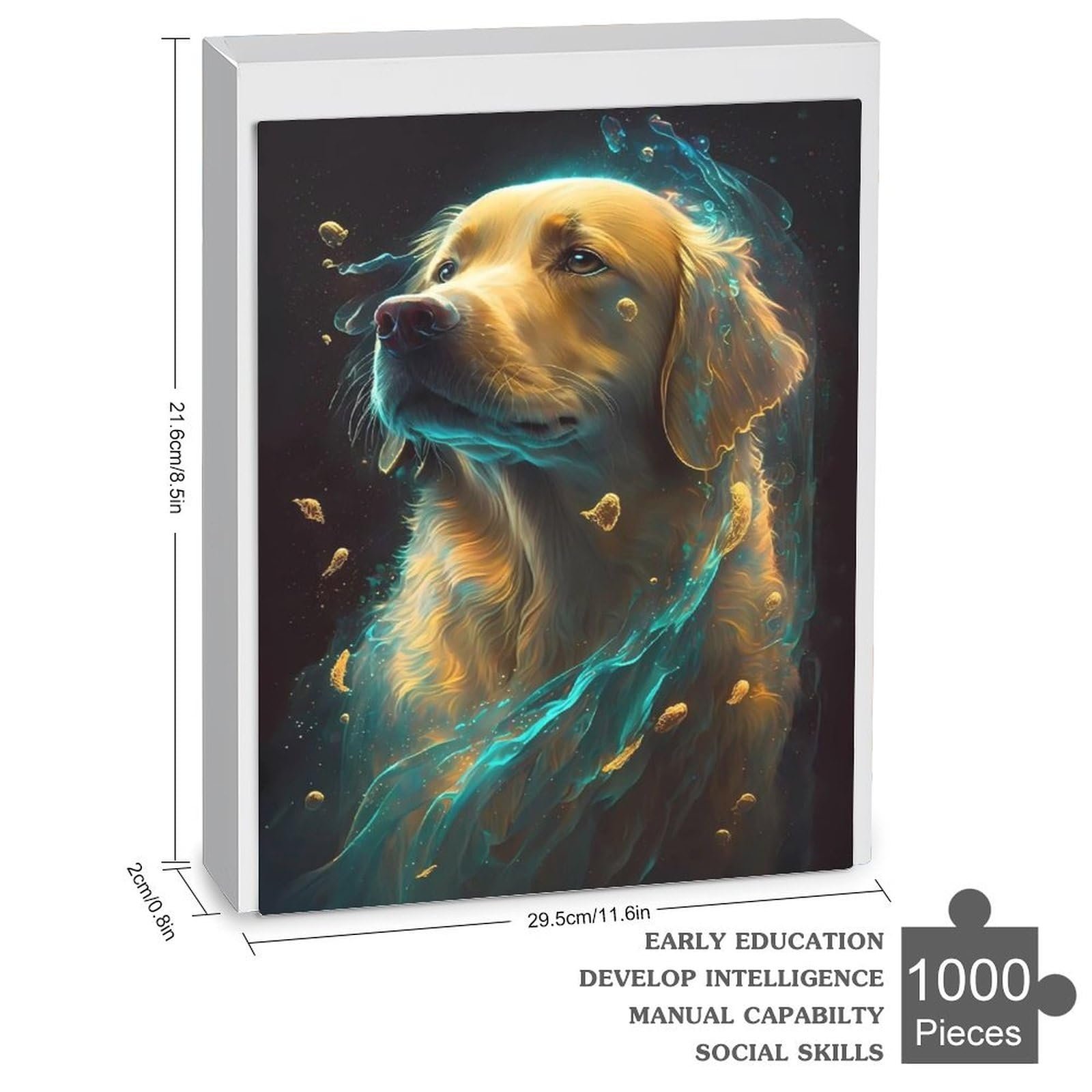 Деревянный пазл Golden Retriever Dog 1000 элементов 78 x 53 см, фото №3