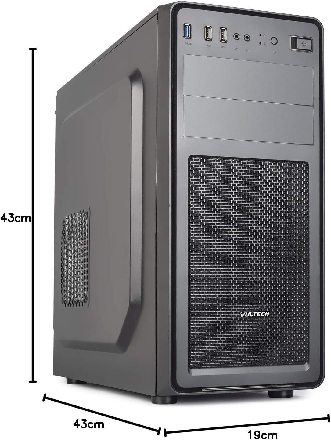 Корпус Vultech ATX VCO-A2699 / Midi-Tower / 1x120mm / USB 3.0 / без БЖ / Чорний, фото №8
