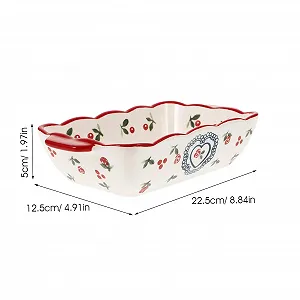 Форма для запекания керамическая прямоугольная с ручками synthetic.ua - Фото 1