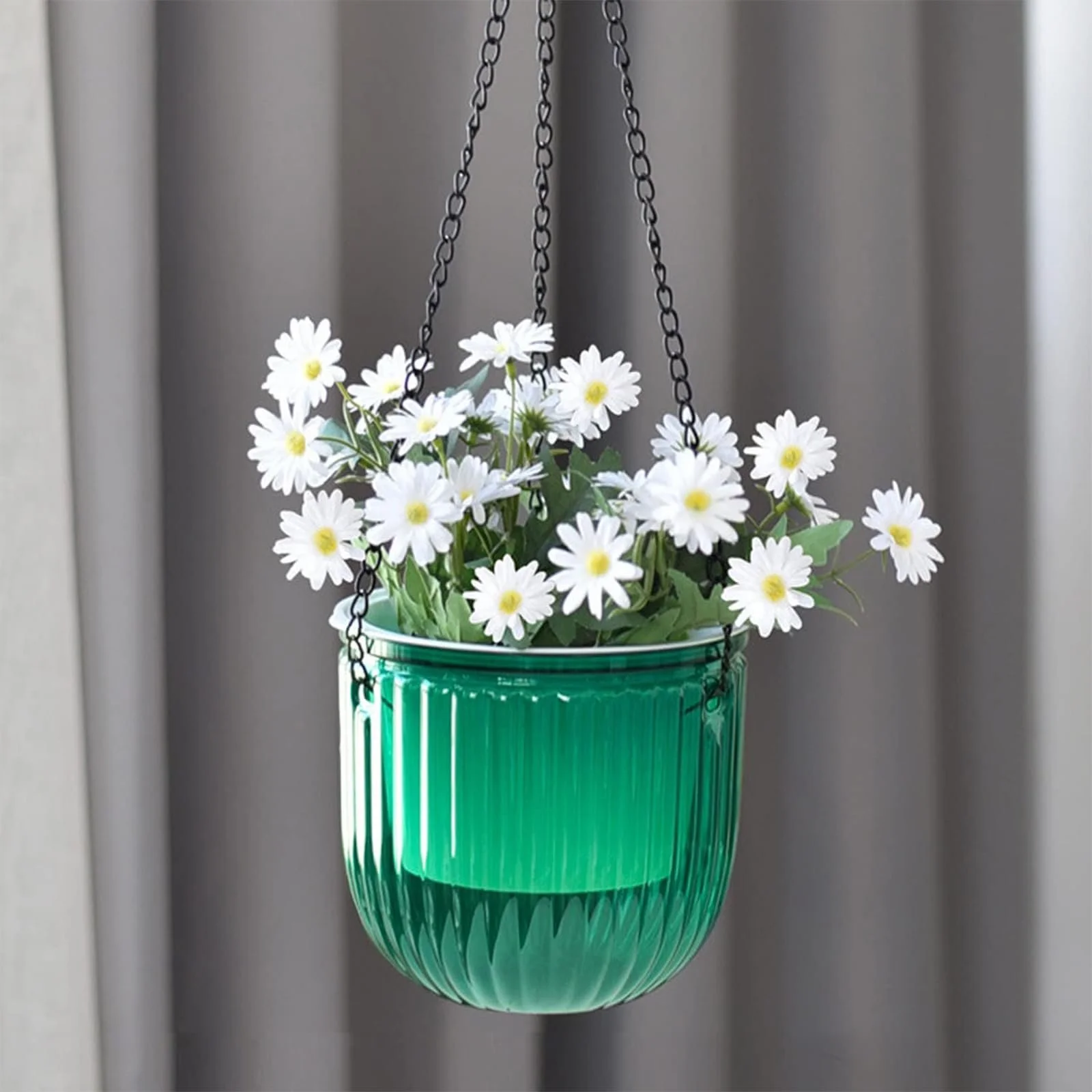 Підвісні горщики 2 шт з автополивом зелені для дому та саду, фото №7