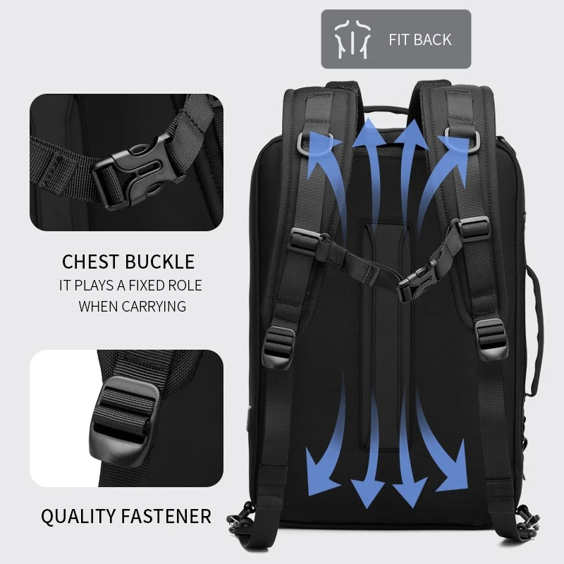 Рюкзак городской Ozuko 9490S 9л с отделением для ноутбука до 15,6" Black 16211, фото №6 Рюкзак городской Ozuko 9490S 9л с отделением для ноутбука до 15,6" Black 16211, фото №6