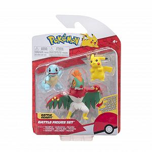 Набір бойових фігурок Покемон Pikachu, Schiggy, Resladero, 5 см кожна - Фото 1