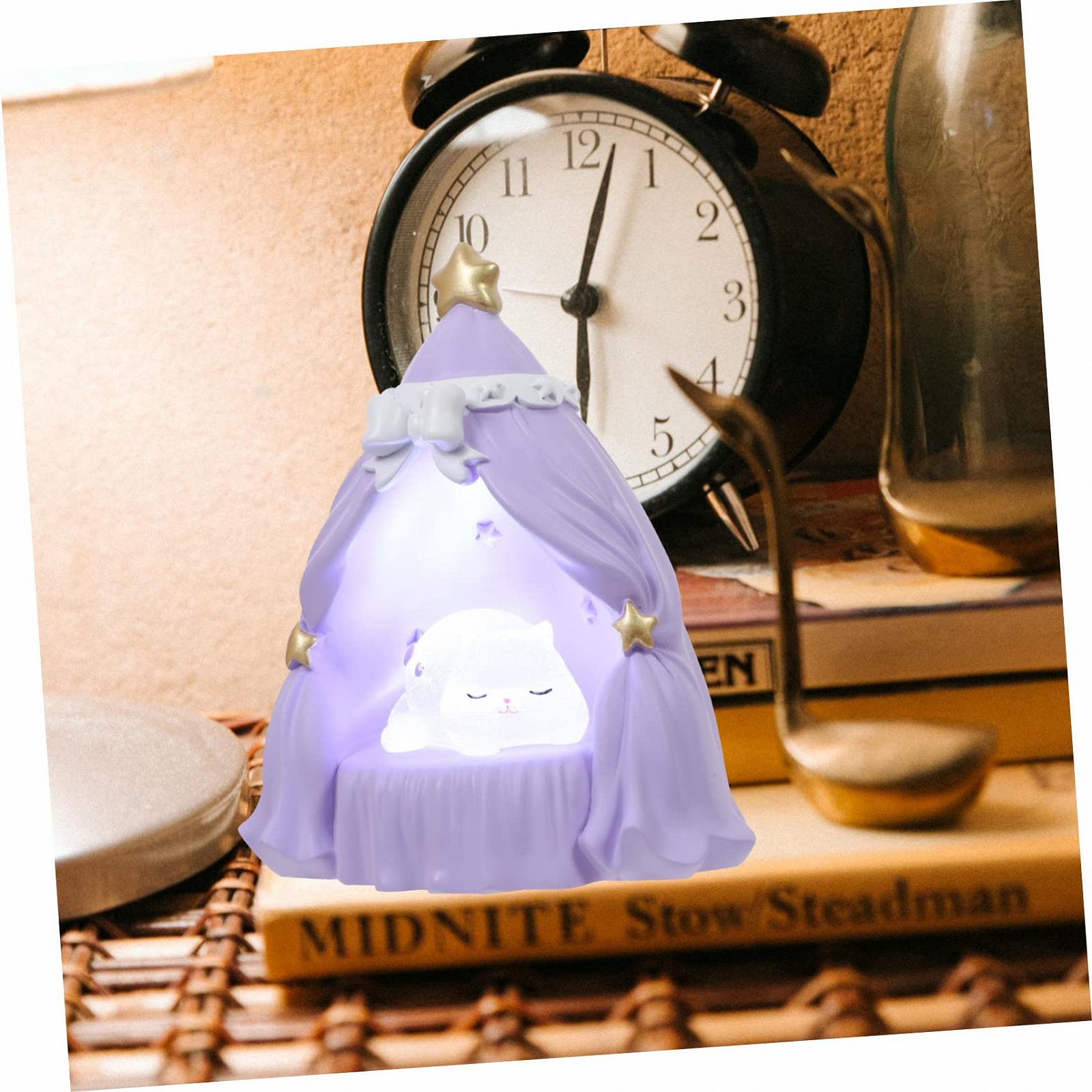 Лампа Housoutil Cat Night Light LED изменение цвета лиловая, фото №6 Лампа Housoutil Cat Night Light LED изменение цвета лиловая, фото №6