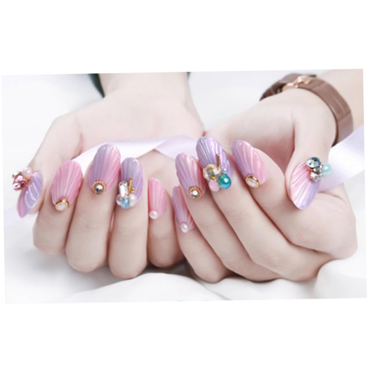 Стрази для нігтів круглі Healeved 2000 шт, різних кольорів, фото №3