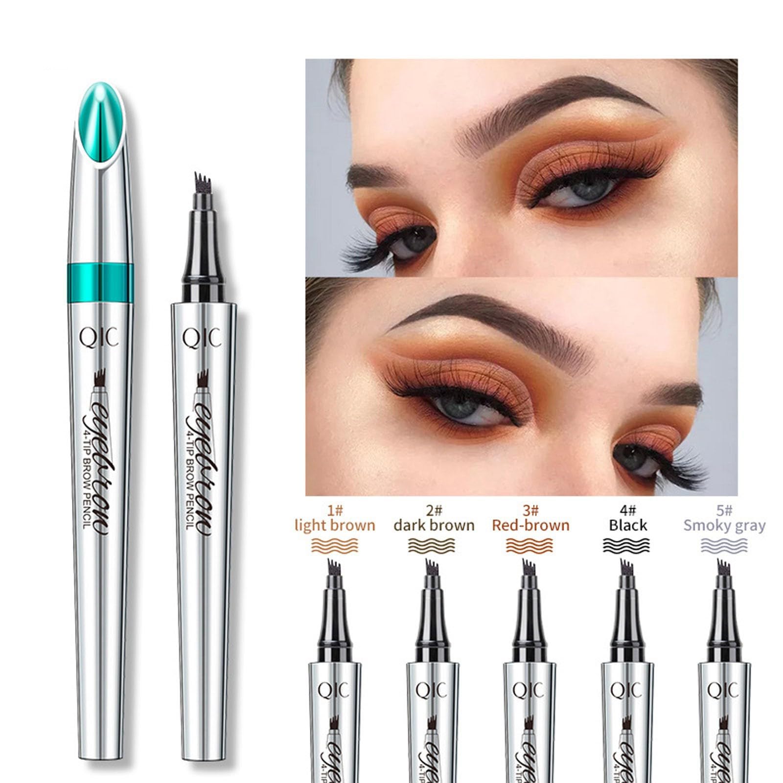 Карандаш для бровей Waterproof 3D 4 Fork Tips 5# Smoky Grey, фото №2