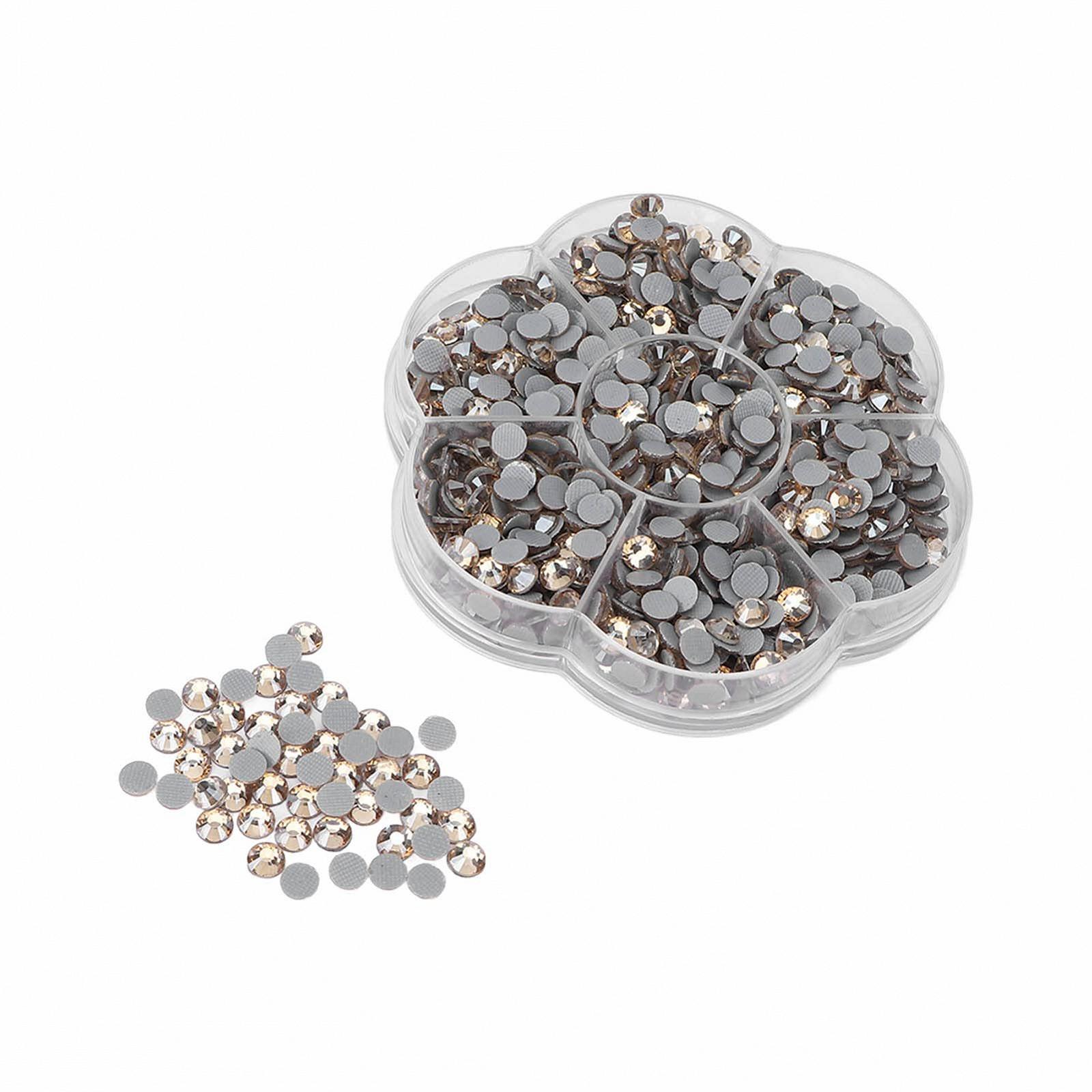 Стрази Emoshayoga JM201 для нігтів Прозорі Золоті, 1000 шт, фото №1