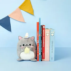 Держатели для книг Balvi Kawaii Starry Cерый Кот-единорог со звездой Полиэстер synthetic.ua - Фото 1