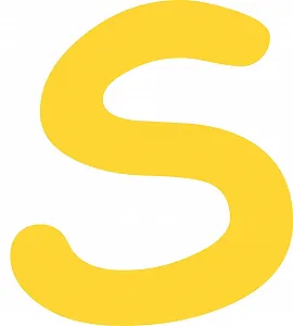 Наклейка Kleckerliese Alphabet Letters 10 см Жовта - Фото 1