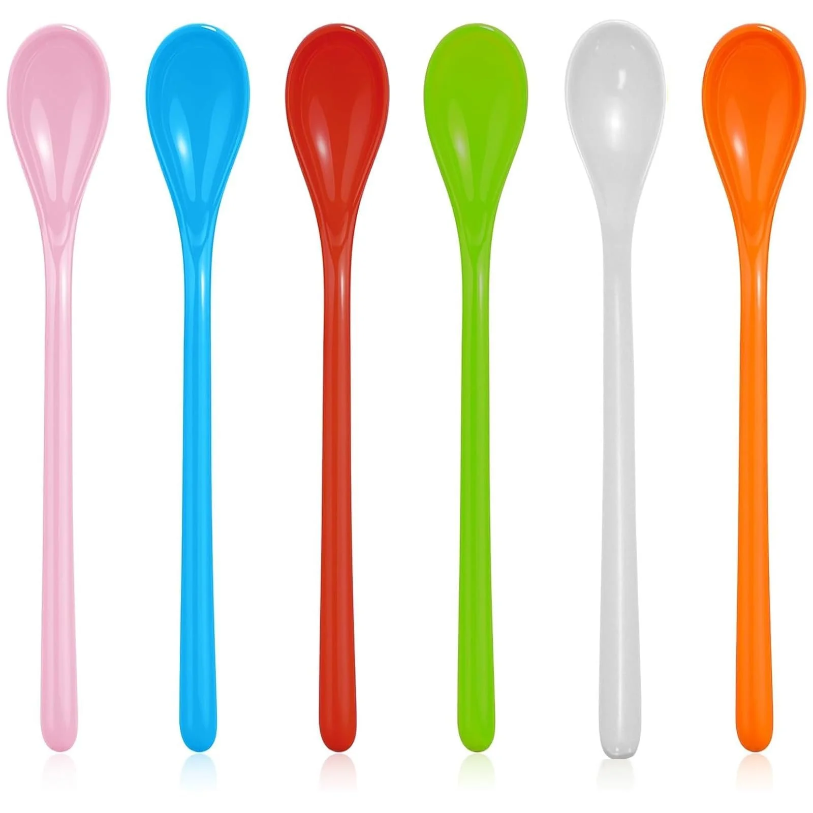Набір з 6 улюблених ложок, довгі кольорові, фото №1