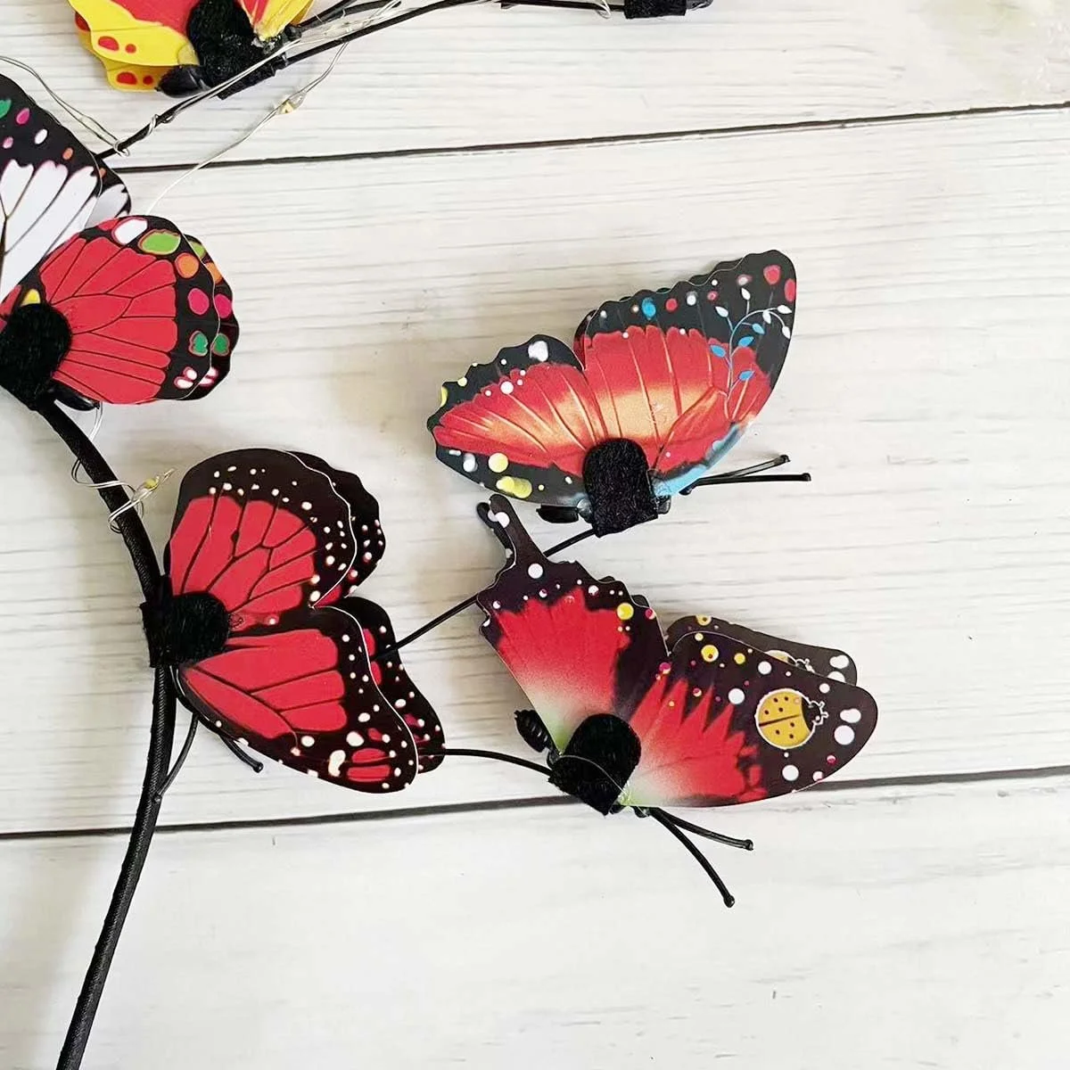 Обруч для волосся з LED метеликами, фото №7