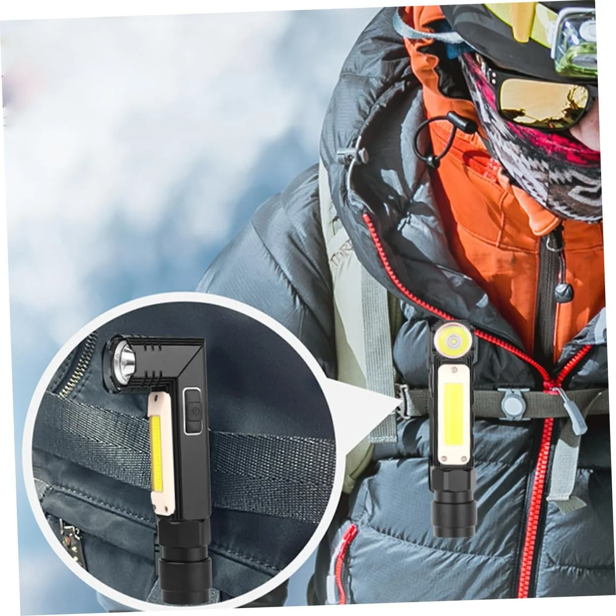 Ручний ліхтар HOMSFOU складаний з USB зарядкою Регульований та робоче світло Легкий для кемпінгу Надзвичайних ситуацій та активного відпочинку, фото №4 Ручний ліхтар HOMSFOU складаний з USB зарядкою Регульований та робоче світло Легкий для кемпінгу Надзвичайних ситуацій та активного відпочинку, фото №4