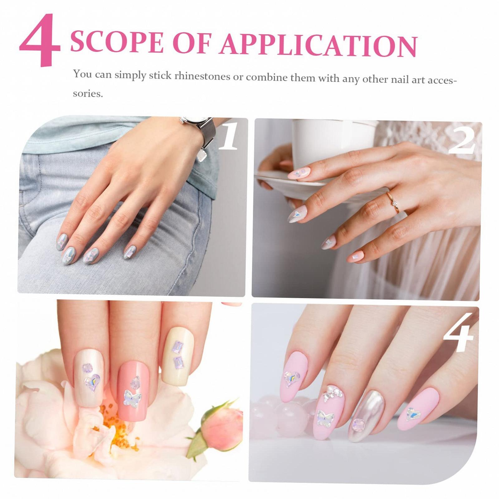 Стрази для нігтів FRCOLOR, 200 шт, кольорові, плоскі, фото №7