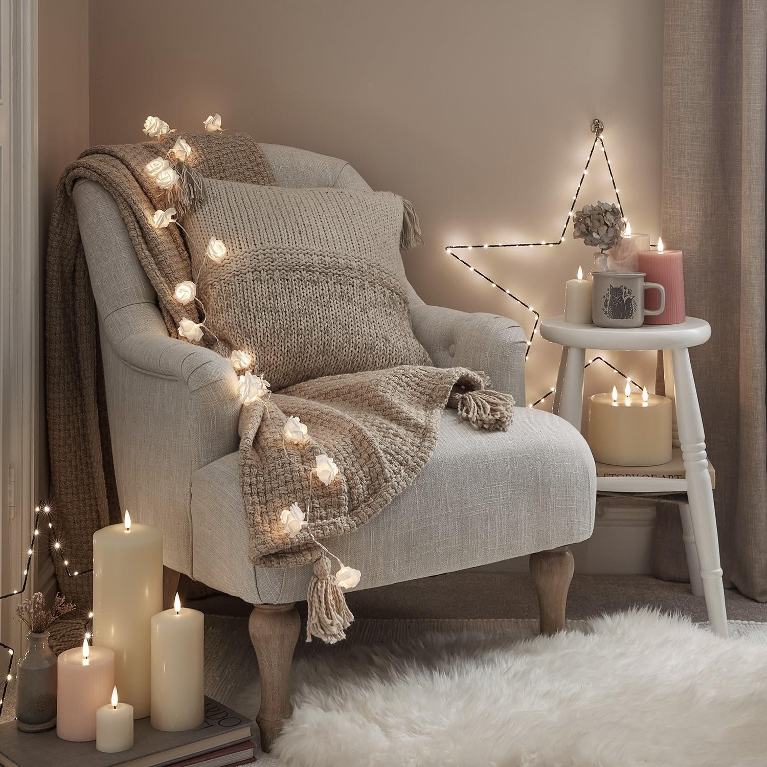 Гірлянда Lights4fun Rose White 20 LED на батарейках, фото №7