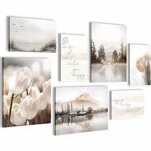 Настінні картини Novart Nature Landscape N035871a 7 штук Бежеві - Фото 1