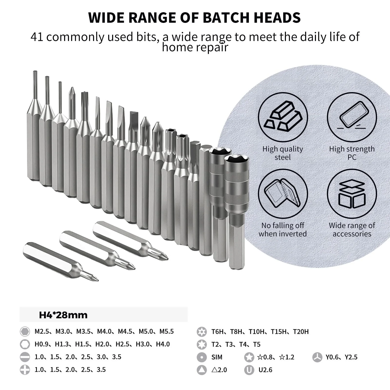 Набір викруток ONTERATE 48 шт. 41 Bits Precision Screwdriver Magnetic Housing, фото №2