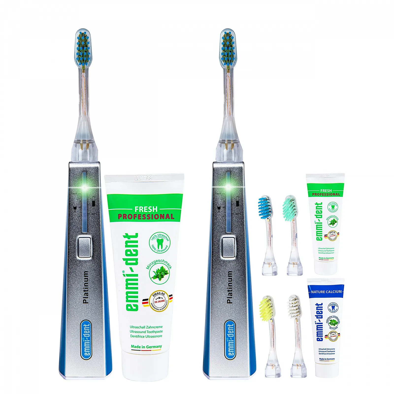 Ультразвуковая зубная щетка emmi-dent Platinum Carbon Для взрослых и детей Синий, фото №1