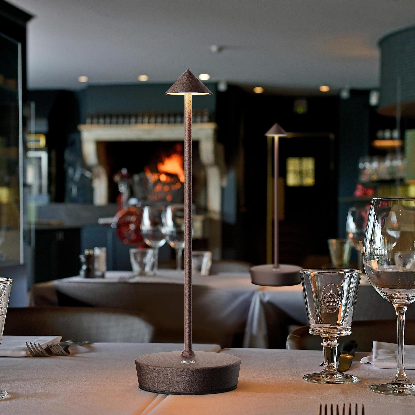 Настільна лампа Wireless IP54 LED 6000 mAh Акумуляторна (Комплект із 2 шт.) Колір іржі, фото №6