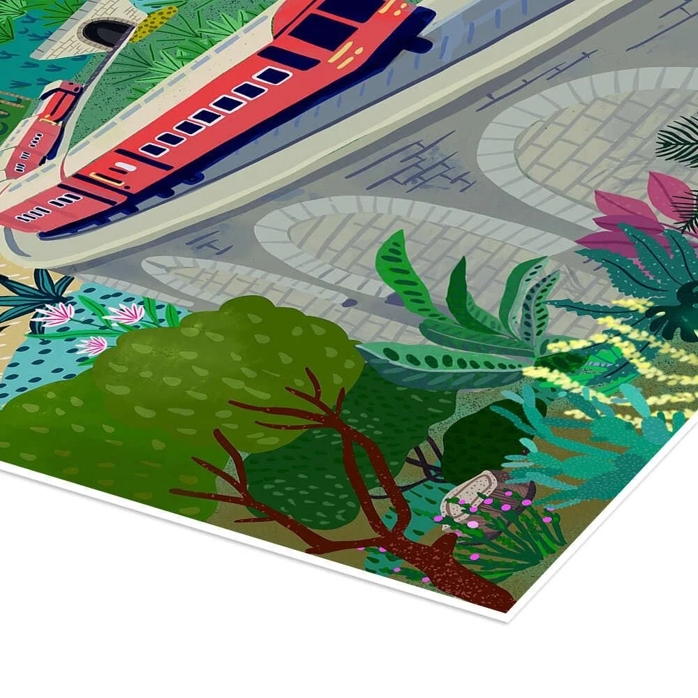 Постер Taika Tori Sri Lanka Railway Железная дорога Шри-Ланки 50 x 70 см, фото №3