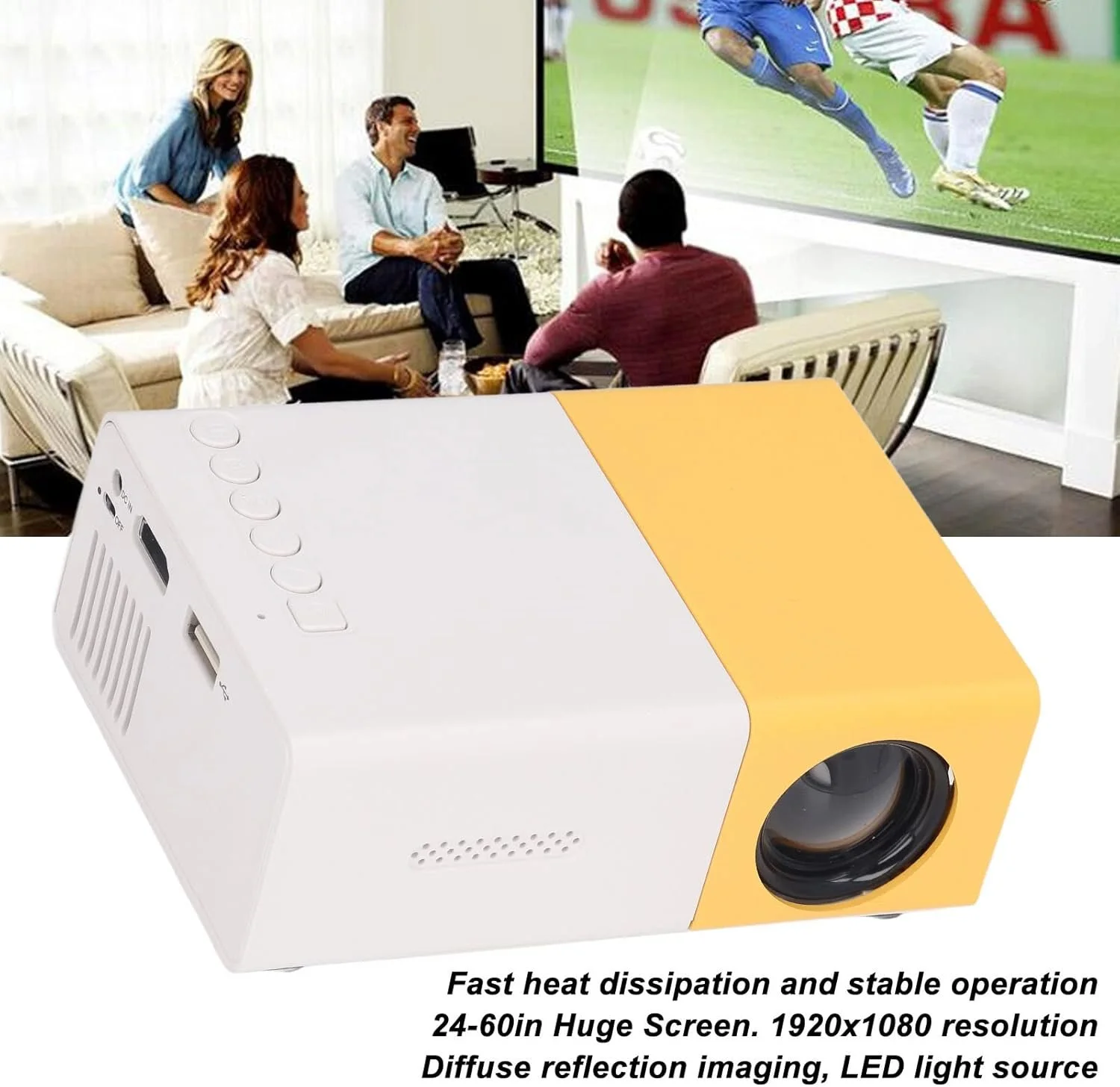 Проектор Meer YG300 Full HD, фото №3 Проектор Meer YG300 Full HD, фото №3