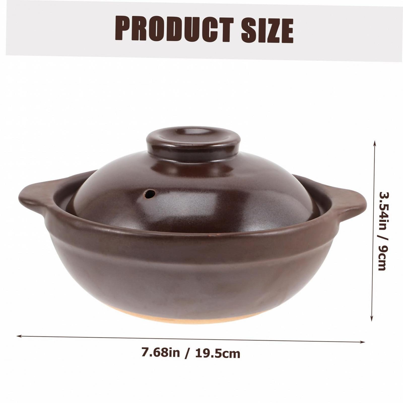 Горщик для запікання TOYANDONA керамічний термостійкий з кришкою коричневий, фото №2 Горщик для запікання TOYANDONA керамічний термостійкий з кришкою коричневий, фото №2