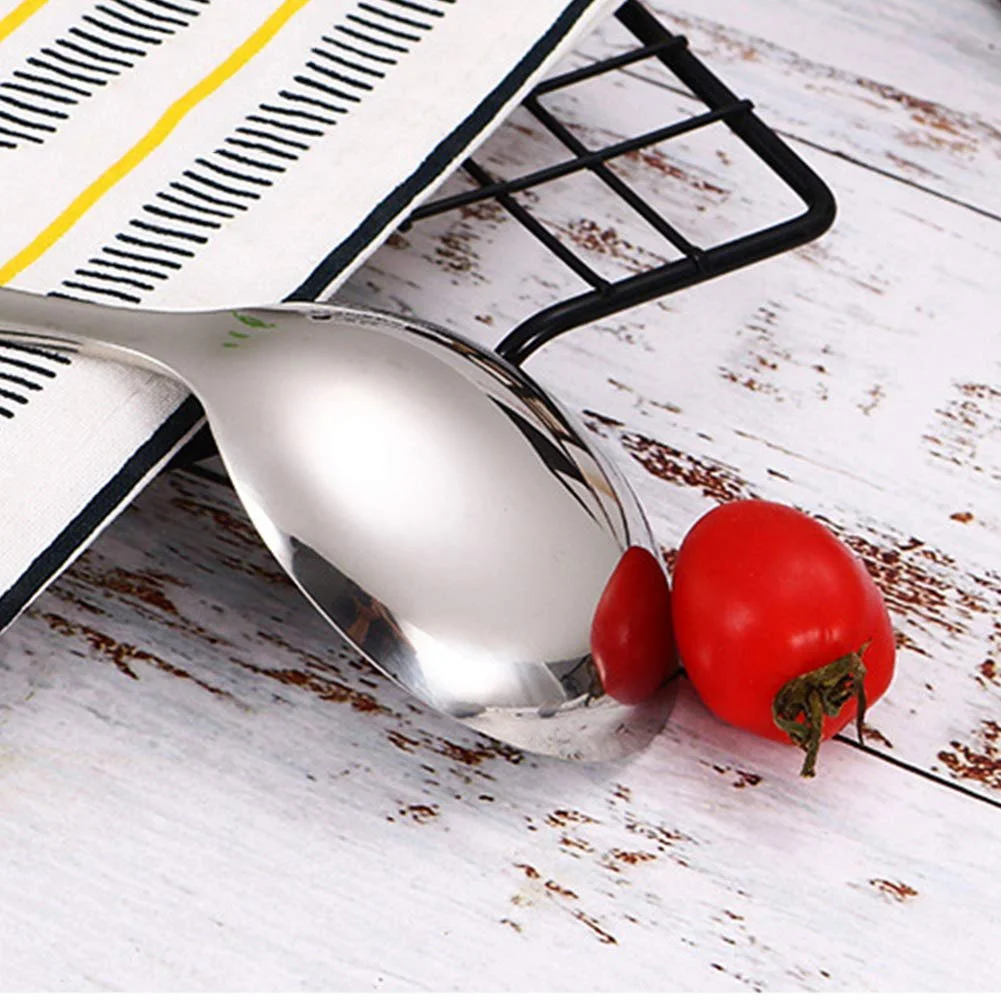 Ложки суповые SHULI для детей, из нержавеющей стали, бульонные, классические, столовые ложки, салатные ложки, для ресторана, дома, средние, 6 штук, фото №6